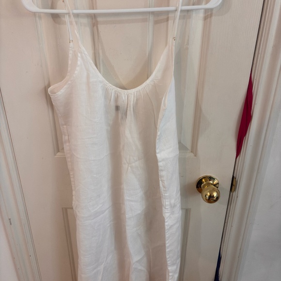 J.Crew linen white dress spaghetti straps oversized - Picture 2 of 6